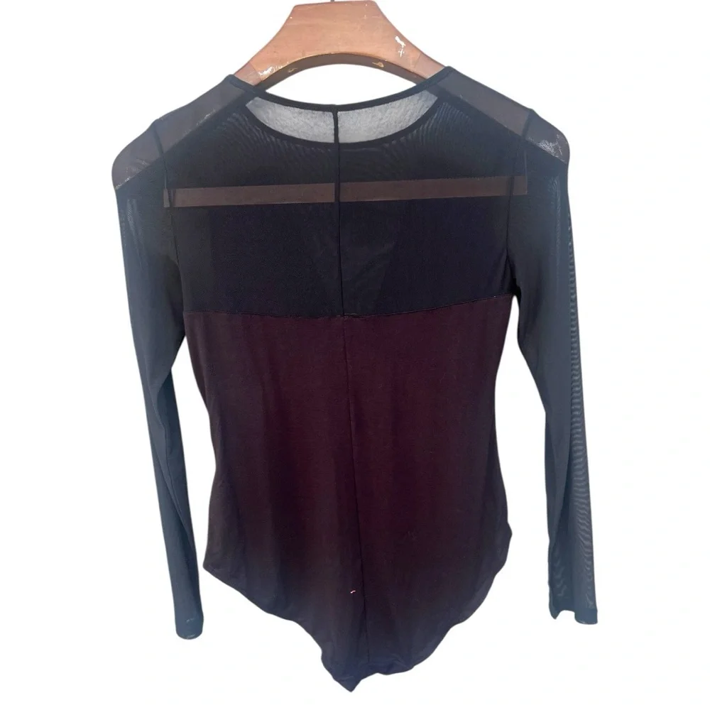 🖤 Zara Sheer Mesh Long‎ Sleeve Bodysuit – Women’s Medium